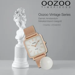 Oozoo Damen Armbanduhr Vintage Series Analog Metall rosegold UOC9846A