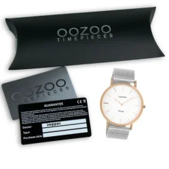 Oozoo Damen Armbanduhr Vintage Series Analog Metall silber UOC20070