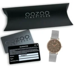 Oozoo Damen Armbanduhr Vintage Series Analog Metall silber UOC20096