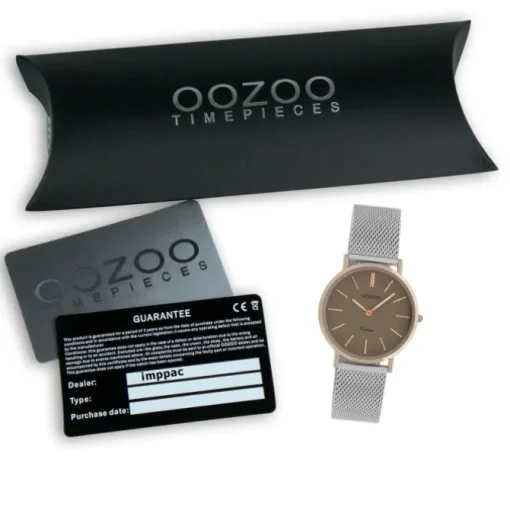Oozoo Damen Armbanduhr Vintage Series Analog Metall silber UOC20096