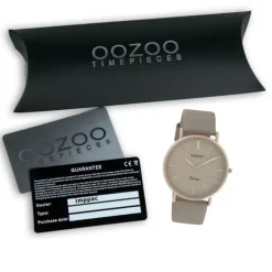 Oozoo Damen Armbanduhr Vintage Series Analog Leder taupe grau UOC20167