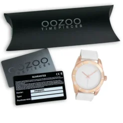 Oozoo Damen Armbanduhr Vintage Series Analog Leder weiß UOC5740A