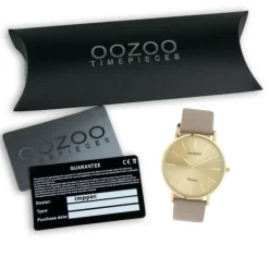 Oozoo Damen Armbanduhr Vintage Series Analog Leder braun grau UOC20334