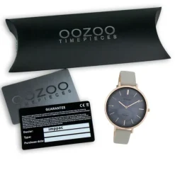 Oozoo Damen Armbanduhr Vintage Series Analog Leder grau UOC9805A