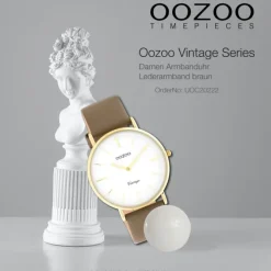 Oozoo Damen Armbanduhr Vintage C20222 Analog Leder braun UOC20222
