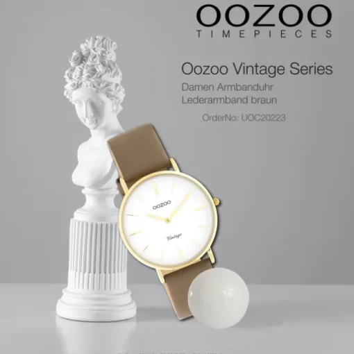 Oozoo Damen Armbanduhr Vintage C20223 Analog Leder braun UOC20223