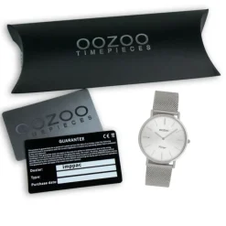 Oozoo Damen Armbanduhr Vintage Series C9906A Analog Edelstahl silber UOC9906A