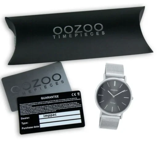 Oozoo Damen Armbanduhr Vintage Series C9938A Analog Edelstahl silber UOC9938A