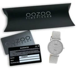 Oozoo Damen Armbanduhr Vintage Series C20200 Analog Leder silber UOC20200