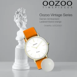 Oozoo Damen Armbanduhr Vintage Series C20307 Analog Leder orange UOC20307