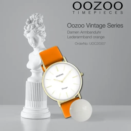 Oozoo Damen Armbanduhr Vintage Series C20307 Analog Leder orange UOC20307