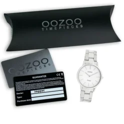 Oozoo Damen Armbanduhr Vintage Series Analog Metall silber UOC20038