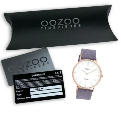Oozoo Damen Armbanduhr Vintage C20152 Analog Leder violette UOC20152