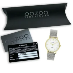 Oozoo Damen Armbanduhr Vintage Series Analog Metall silber UOC20121