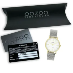 Oozoo Damen Armbanduhr Vintage Series Analog Metall silber UOC20123