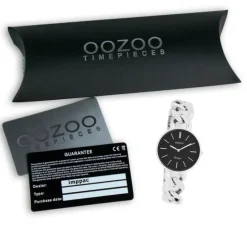 Oozoo Damen Armbanduhr Vintage Series Analog Metall silber UOC20356