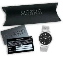 Oozoo Damen Armbanduhr Vintage Series Analog Metall silber UOC11356
