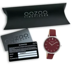 Oozoo Damen Armbanduhr Vintage Series Analog Leder rot UOC9807A