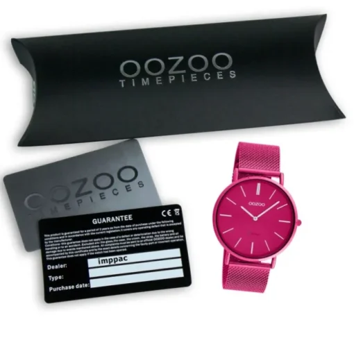 Oozoo Damen Armbanduhr Vintage Series C20275 Analog Metall Mesh pink UOC20275