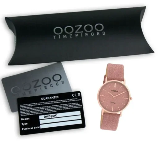 Oozoo Damen Armbanduhr Vintage Series C20201 Analog Leder rosa UOC20201