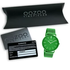 Oozoo Damen Armbanduhr Vintage Series C20273 Analog Metall Mesh grün UOC20273