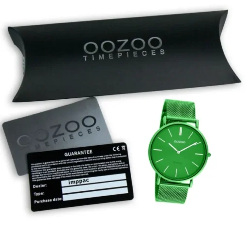 Oozoo Damen Armbanduhr Vintage Series C20273 Analog Metall Mesh grün UOC20273