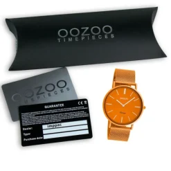 Oozoo Damen Armbanduhr Vintage Series C20274 Analog Metall Mesh orange UOC20274