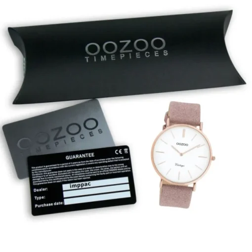 Oozoo Damen Armbanduhr Vintage C20150 Analog Leder rosa UOC20150