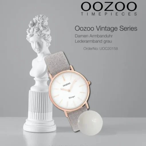 Oozoo Damen Armbanduhr Vintage C20158 Analog Leder braun UOC20158