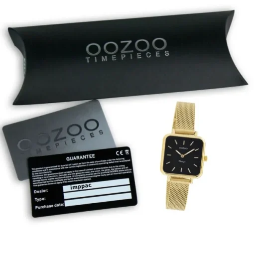 Oozoo Damen Armbanduhr Vintage Series Analog Metall Mesh gold UOC20264