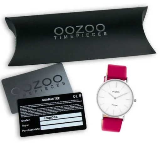 Oozoo Damen Armbanduhr Vintage C20212 Analog Leder rosa UOC20212