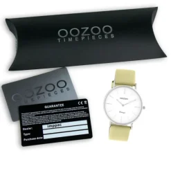 Oozoo Damen Armbanduhr Vintage Series C20301 Analog Leder sand gelbgrün UOC20301