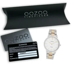 Oozoo Damen Armbanduhr Vintage Series Analog Metall silber rosegold UOC20033