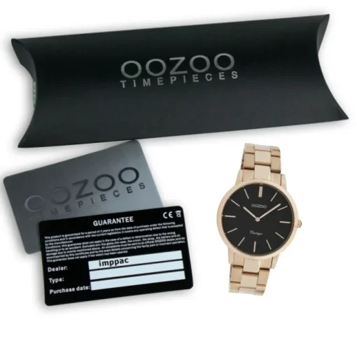 Oozoo Damen Armbanduhr Vintage Series Analog Metall rosegold UOC20037