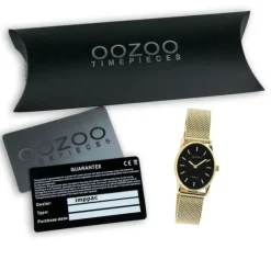 Oozoo Damen Armbanduhr Vintage Series Analog Metall Mesh gold UOC20259