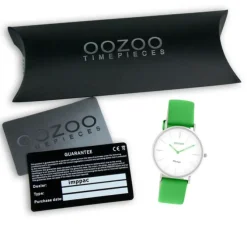 Oozoo Damen Armbanduhr Vintage Series Analog Leder grün UOC20284