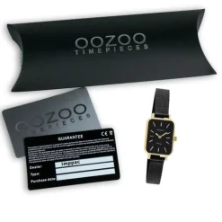 Oozoo Damen Armbanduhr Vintage Series Analog Metall Mesh schwarz UOC20269
