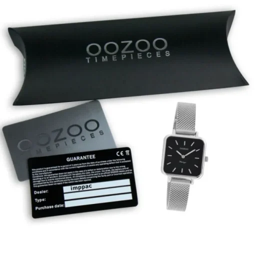 Oozoo Damen Armbanduhr Vintage Series Analog Metall Mesh silber UOC20262
