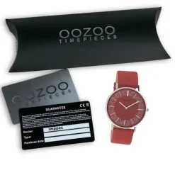 Oozoo Damen Armbanduhr Vintage C20129 Analog Leder rot UOC20129