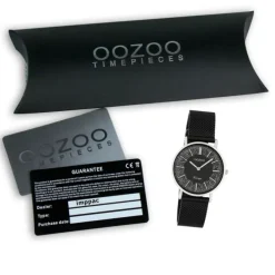 Oozoo Damen Armbanduhr Vintage C20141 Analog Edelstahl schwarz UOC20141