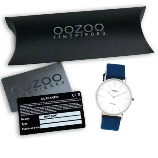 Oozoo Damen Armbanduhr Vintage C20218 Analog Leder dunkelblau UOC20218