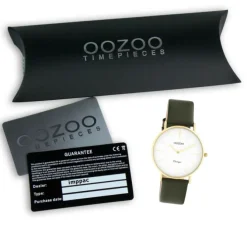 Oozoo Damen Armbanduhr Vintage C20227 Analog Leder olivgrün UOC20227