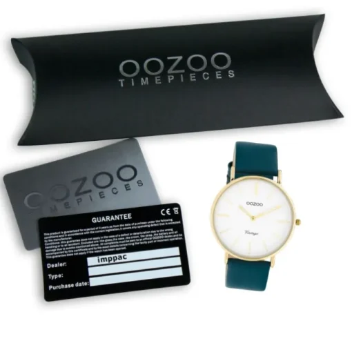 Oozoo Damen Armbanduhr Vintage C20228 Analog Leder türkis UOC20228