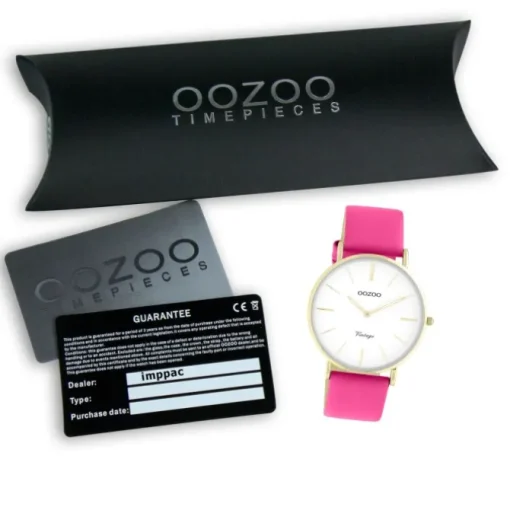Oozoo Damen Armbanduhr Vintage Series C20309 Analog Leder pink UOC20309