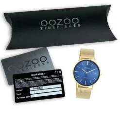 Oozoo Damen Armbanduhr Vintage Series Analog Metall Mesh gold UOC20290