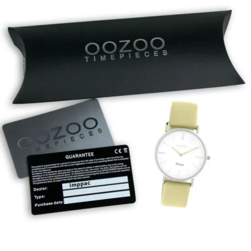 Oozoo Damen Armbanduhr Vintage Series Analog Leder grün UOC20282