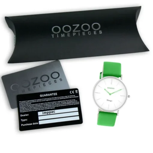 Oozoo Damen Armbanduhr Vintage Series Analog Leder grün UOC20279