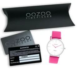 Oozoo Damen Armbanduhr Vintage Series Analog Leder pink UOC20280