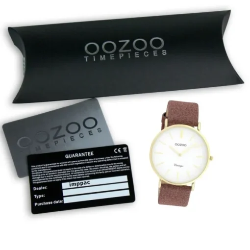 Oozoo Damen Armbanduhr Vintage C20149 Analog Leder braunrot UOC20149