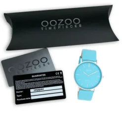 Oozoo Damen Armbanduhr Vintage Analog Leder blau UOC20322